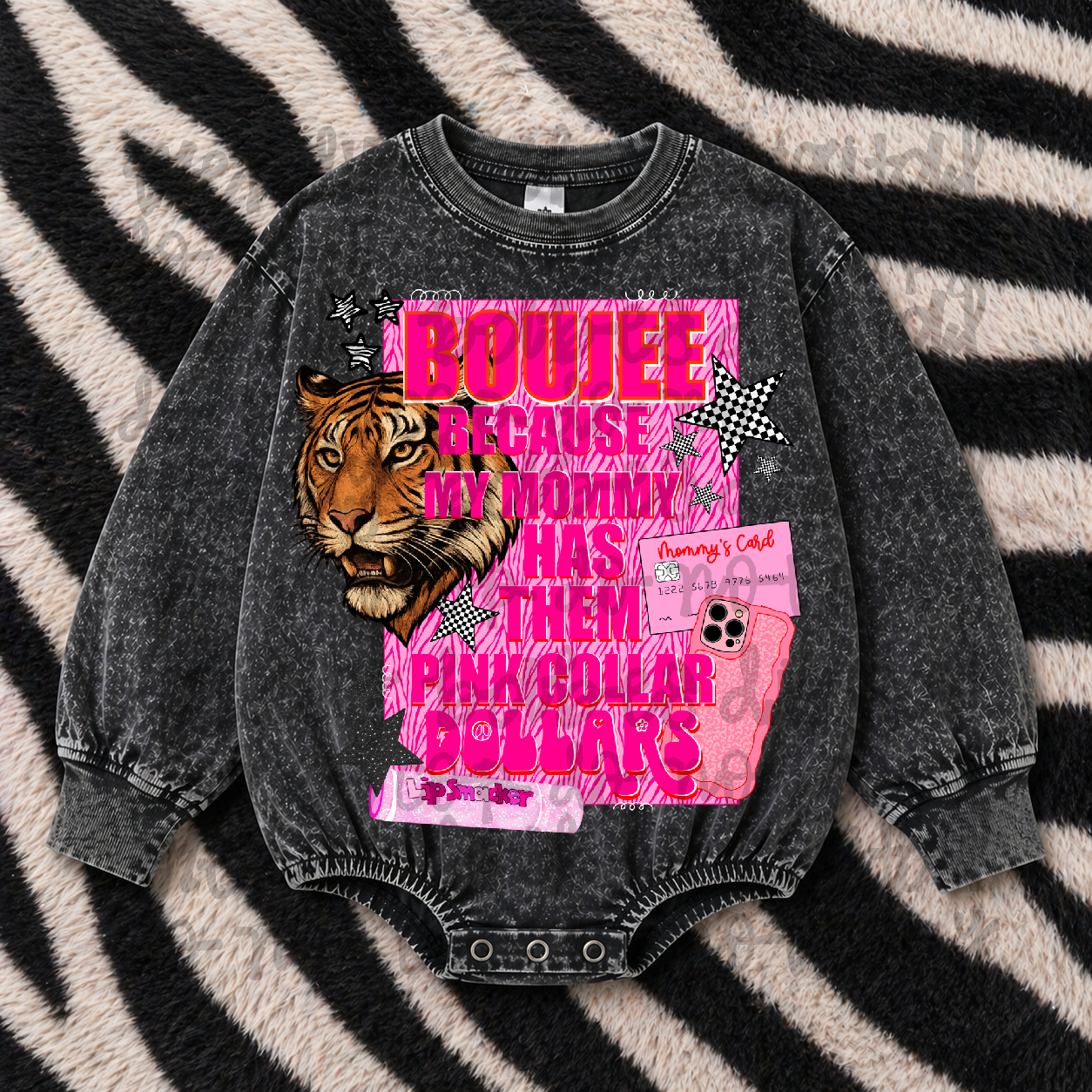 Boujee Because My Mommy Has Them Pink Collar Dollars PNG – Kids Digital Design