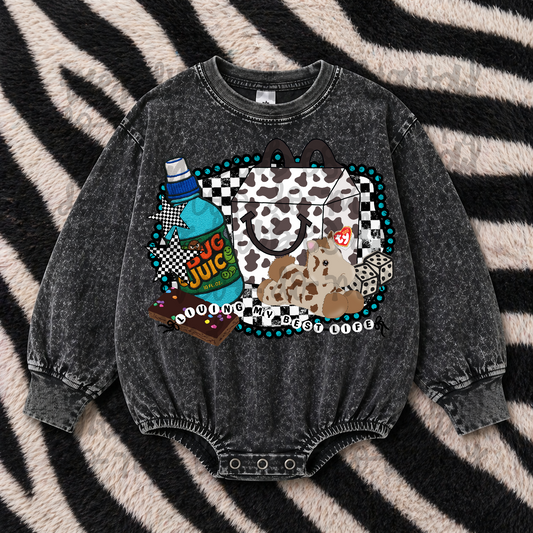 Living My Best Life PNG – Kids Sweatshirt Romper Digital Design